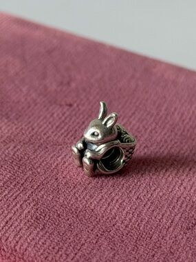 Retired Pandora Sterling Silver Easter Bunny Charm (791121)
